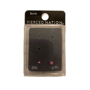 2 Nwt 20G Pink Nose Bone Nose Rings Body Jewelry Flower